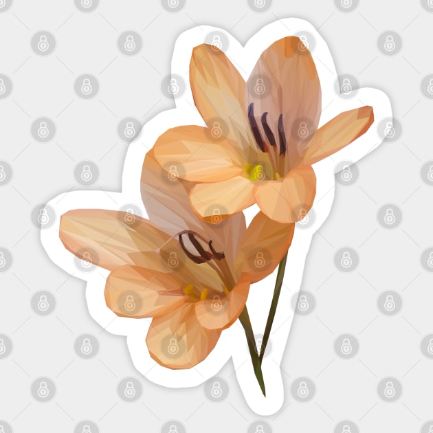 Orange Flower Geometric Sticker by ErinFCampbell